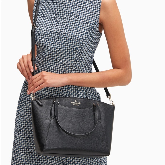 NWT Kate Spade genuine leather satchel black - Picture 2 of 6